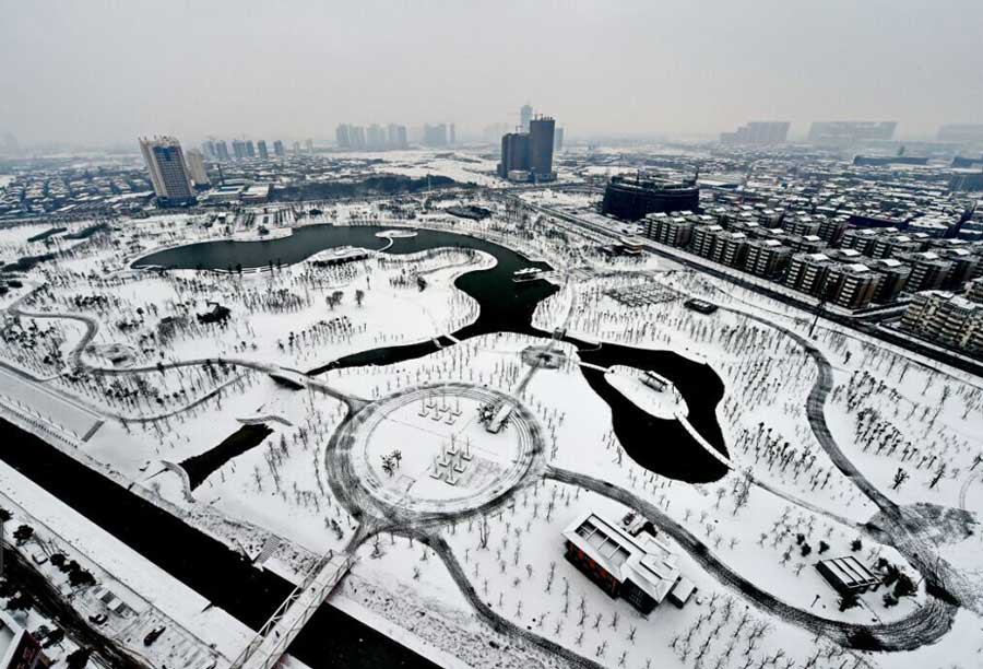 The first snow in 2015