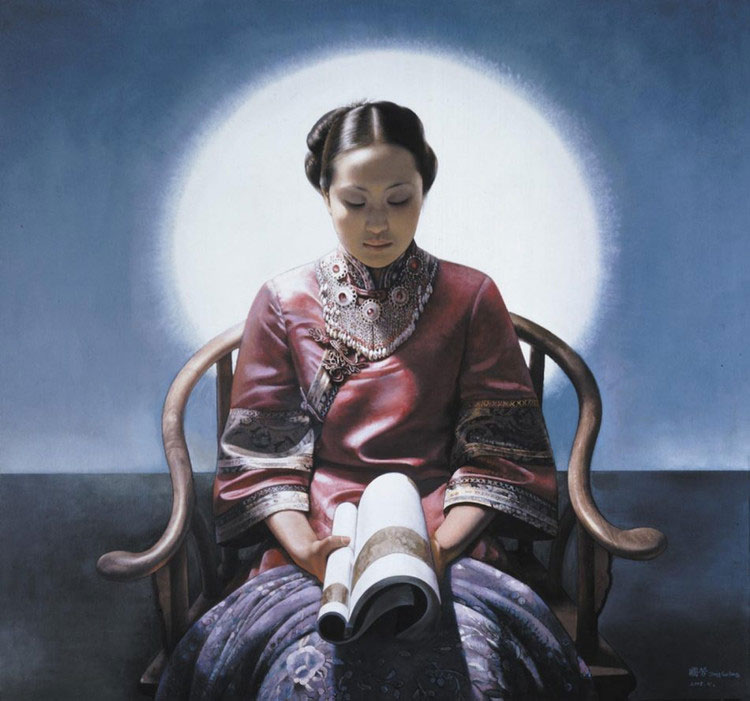 Painting: Lonely women in Forbidden City
