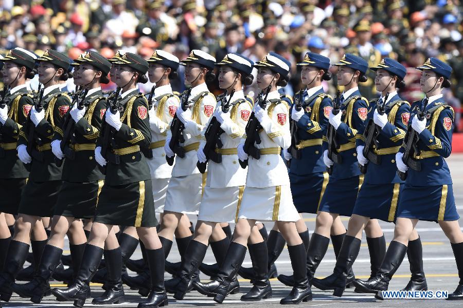 Panorama of China's V-day parade
