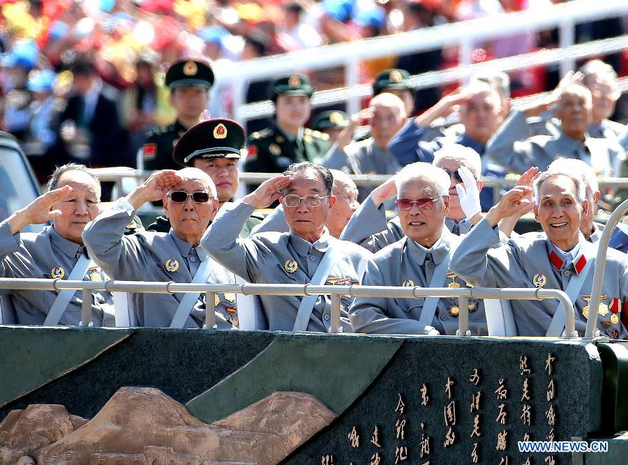 Panorama of China's V-day parade
