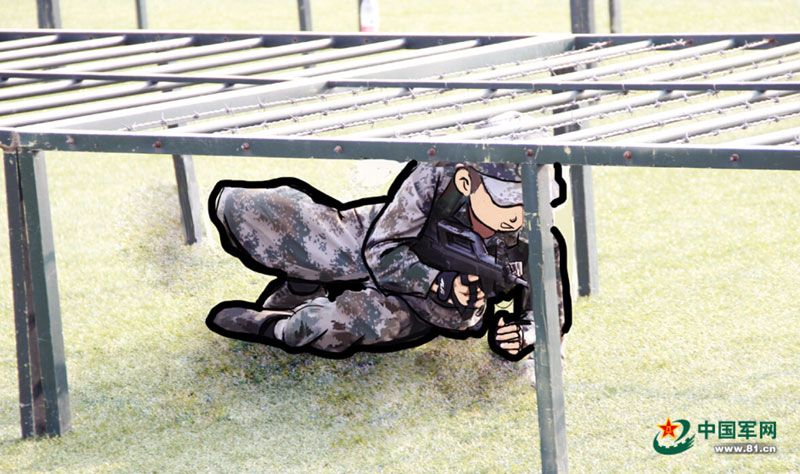 Photos and hand-painted pictures brighten the military training life