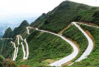 Winding mountain road
in China