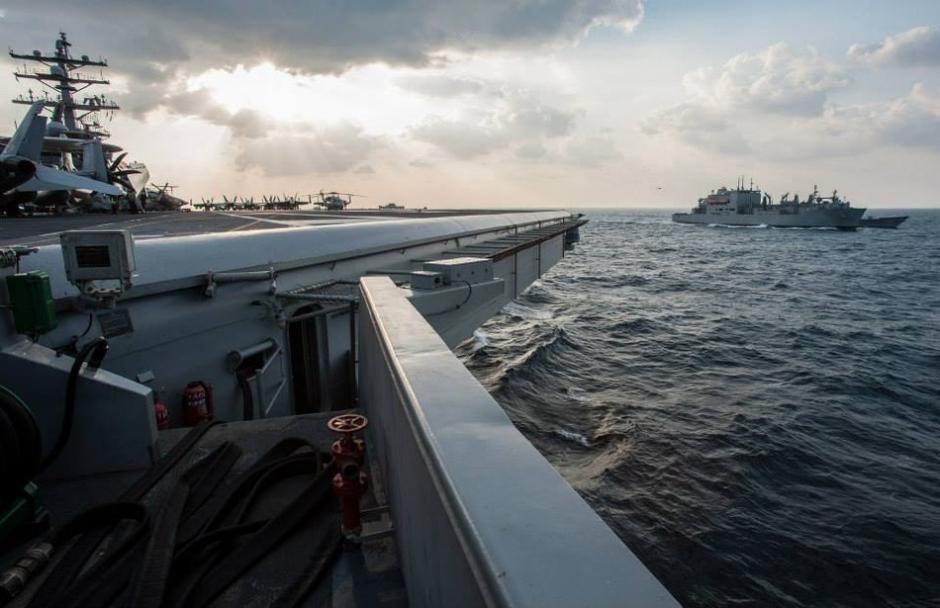 U.S. jets intercept Russian bombers flying near U.S. aircraft carrier