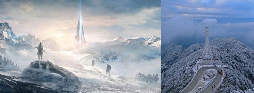 Rime Scenery Recalls Movie Scenes of Ghostly Tribe