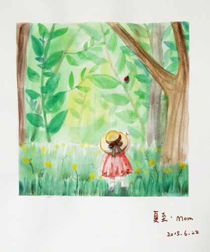 Post-80s parents draw 24 solar terms for their baby daughter
