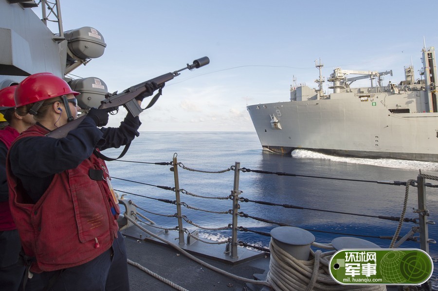 U.S. fighter jet flies over South China Sea