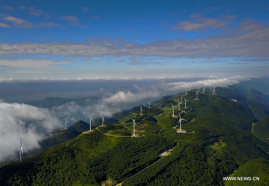 Bird's-eye view of national geological park in SW China's Chongqing