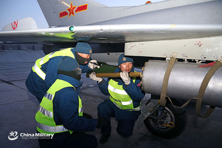 Fighter jet soars into the sky