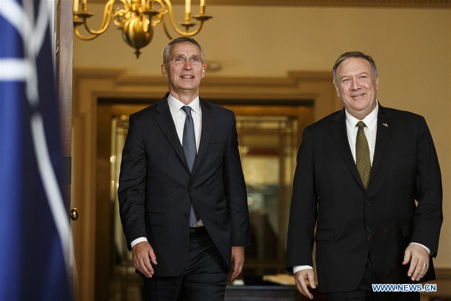 Pompeo meets with NATO secretary general in Washington D.C., U.S.
