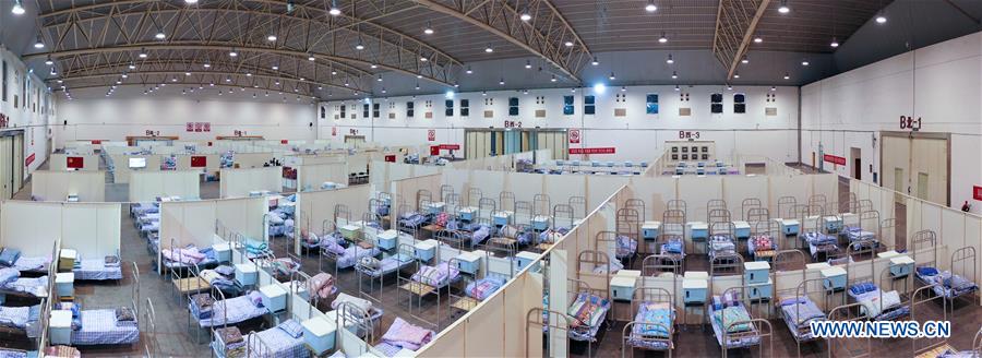 Makeshift hospital ready to receive patients infected with novel coronavirus in Wuhan