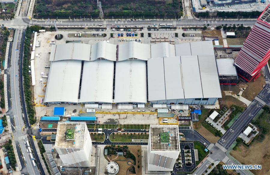 Makeshift hospital ready to receive patients infected with novel coronavirus in Wuhan