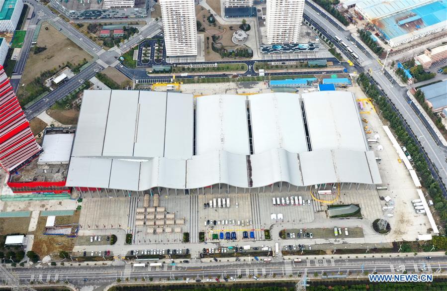 Makeshift hospital ready to receive patients infected with novel coronavirus in Wuhan