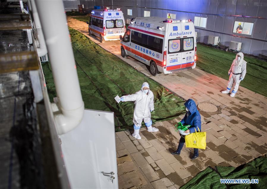 Makeshift hospital in Wuhan receives coronavirus-infected patients