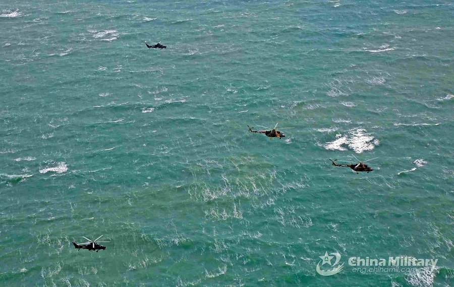 Helicopters in joint training exercise