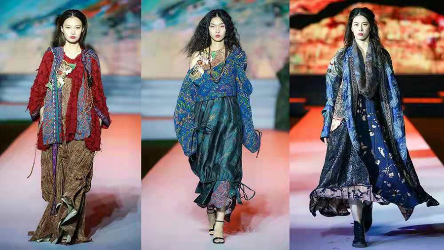 Dunhuang elements shine at int’l fashion week