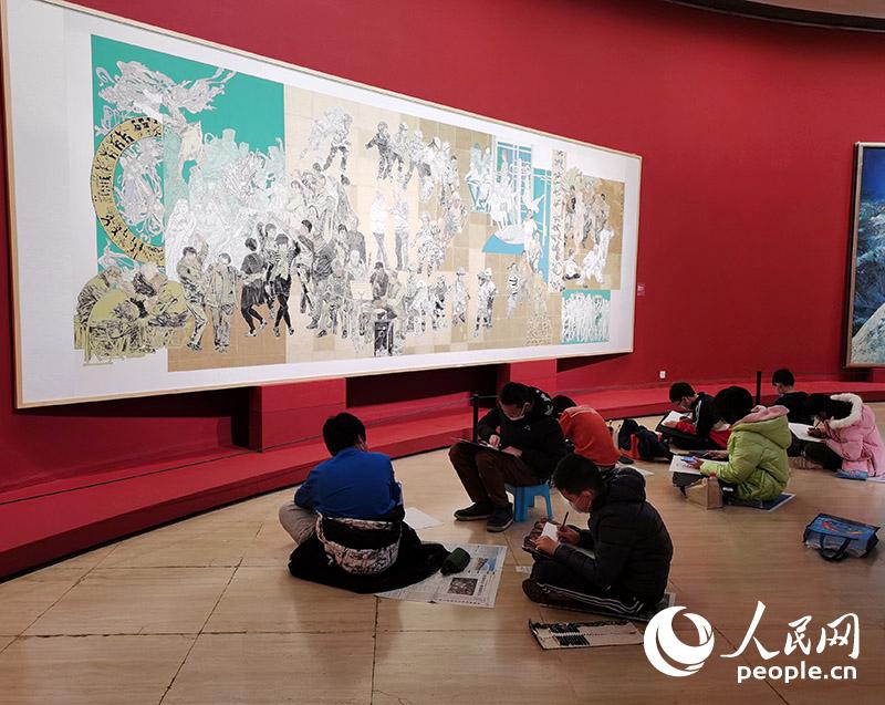 Over 160 Olympic-themed artworks now on display at National Art Museum of China in Beijing