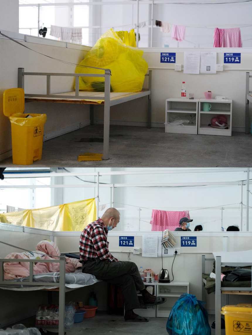 Moments of everyday life in a makeshift hospital?in?east China’s Shanghai