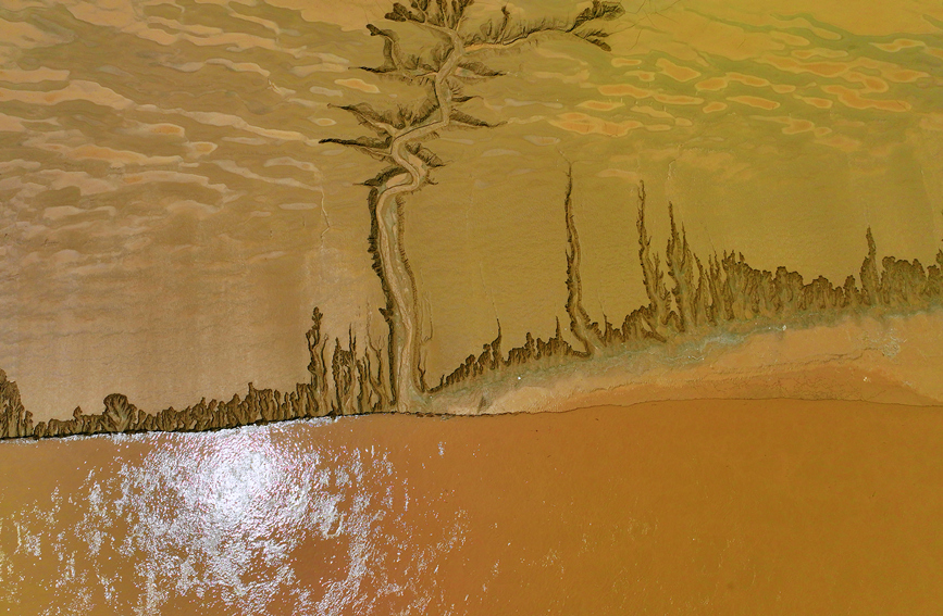 A bird's-eye view of crisscrossing