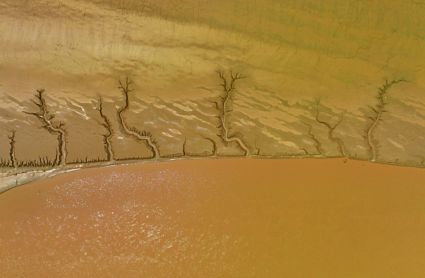 A bird's-eye view of crisscrossing