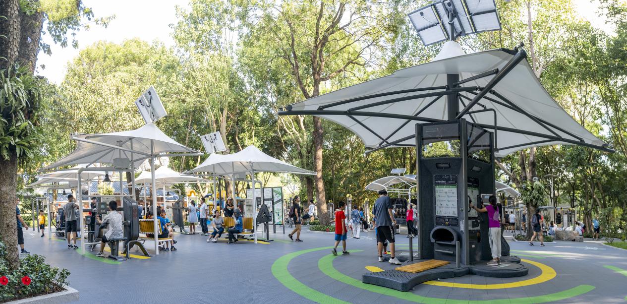 深圳大沙河公園室外智能健身房