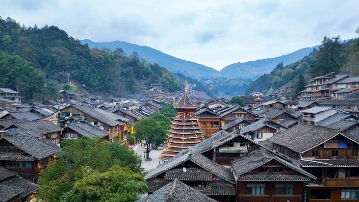 A tapestry of ethnic culture unfolds in spring in Zhaoxing Dong village, SW China's Guizhou