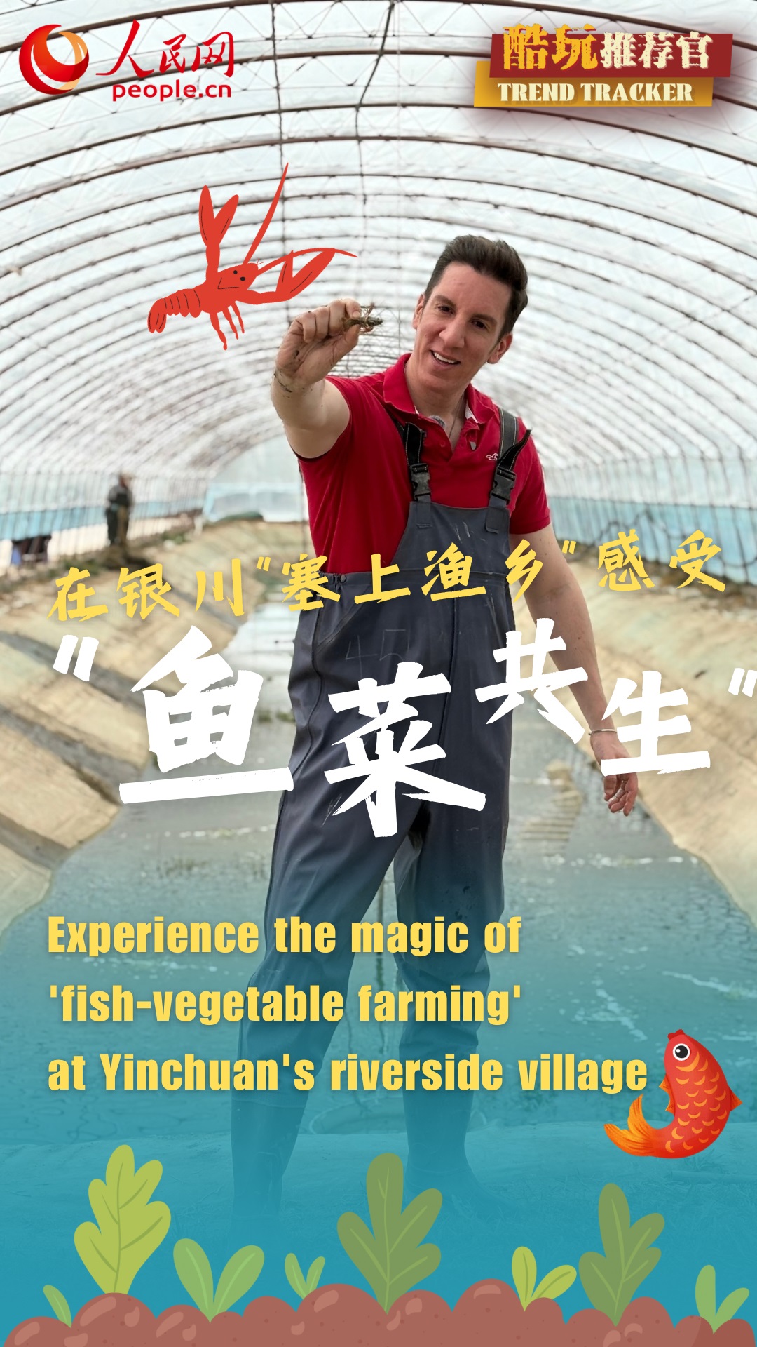 Experience the magic of 'fish-vegetable farming' at Yinchuan's riverside village