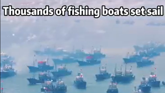 Thousands of fishing boats set sail