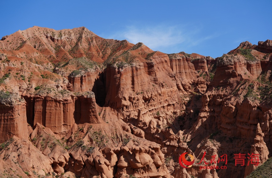 Stunning views of Danxia landform at Guide National Geopark in NW China's Qinghai