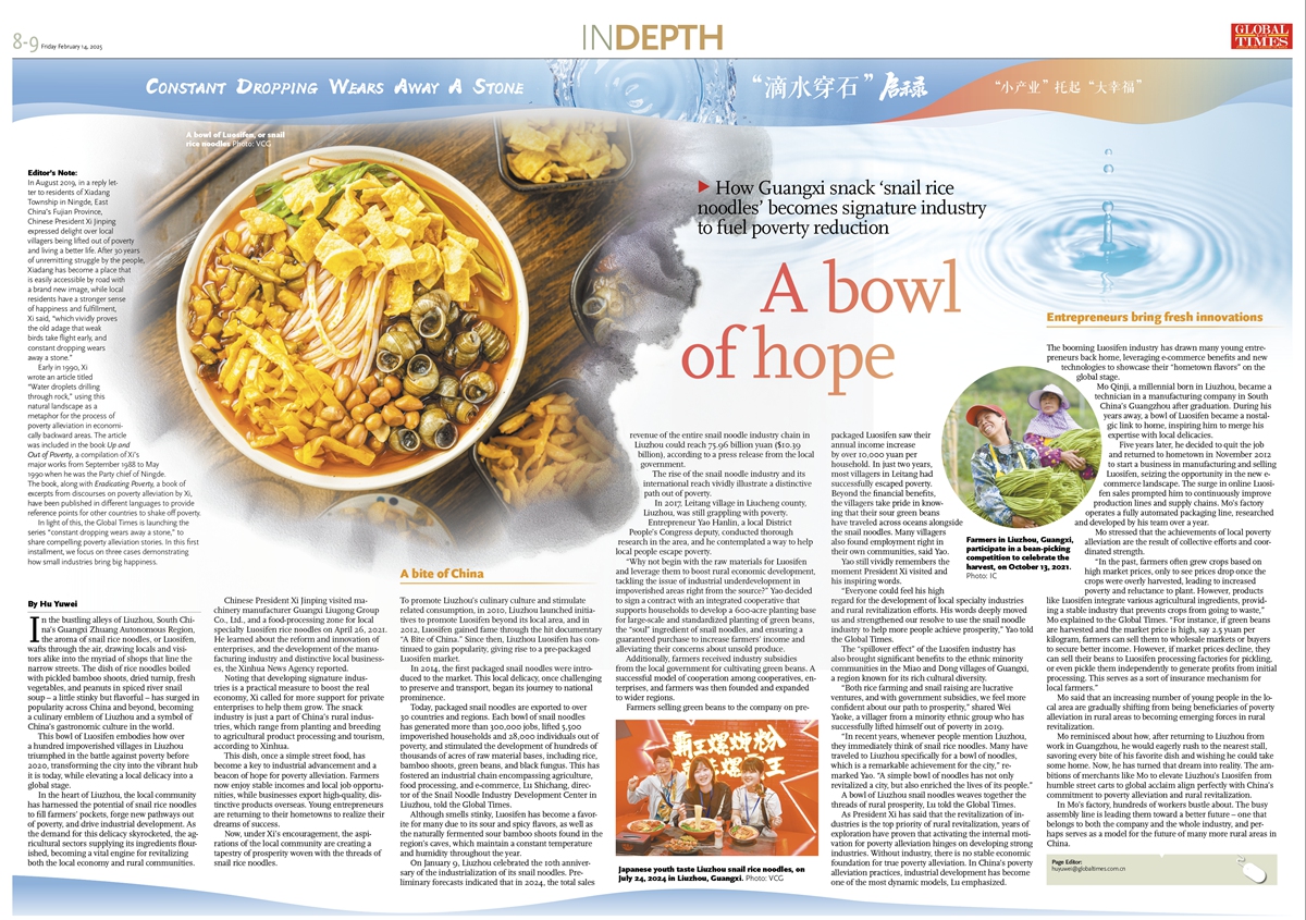 A bowl of Luosifen, or snail rice noodles Photo: VCG