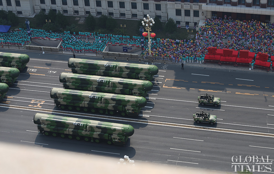 DF-41 intercontinental ballistic missile Photo: Fan Lingzhi/GT