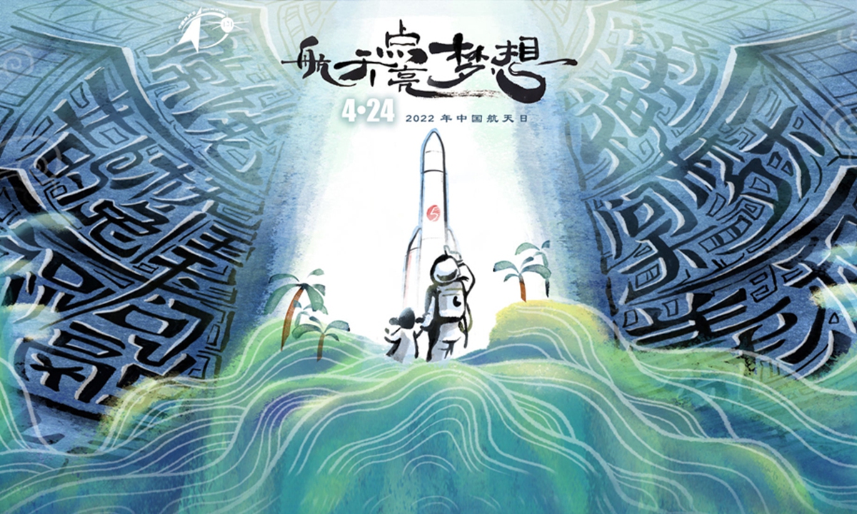 Poster of the 2022 Space Day of China Photo: Courtesy of CNSA