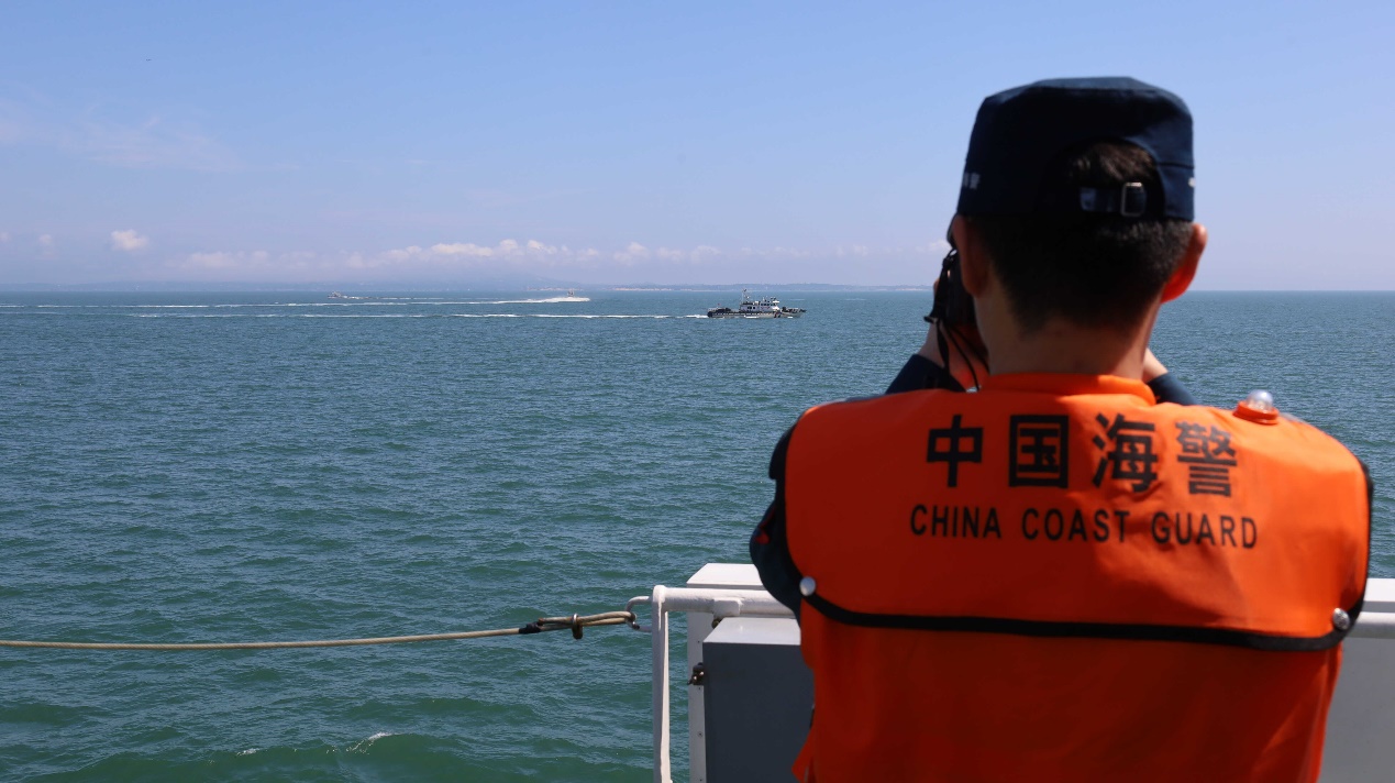 The Fujian Coast Guard carried out regular law enforcement patrols in the waters near Kinmen on June 25, 2024. Photo: website of China Coast Guard