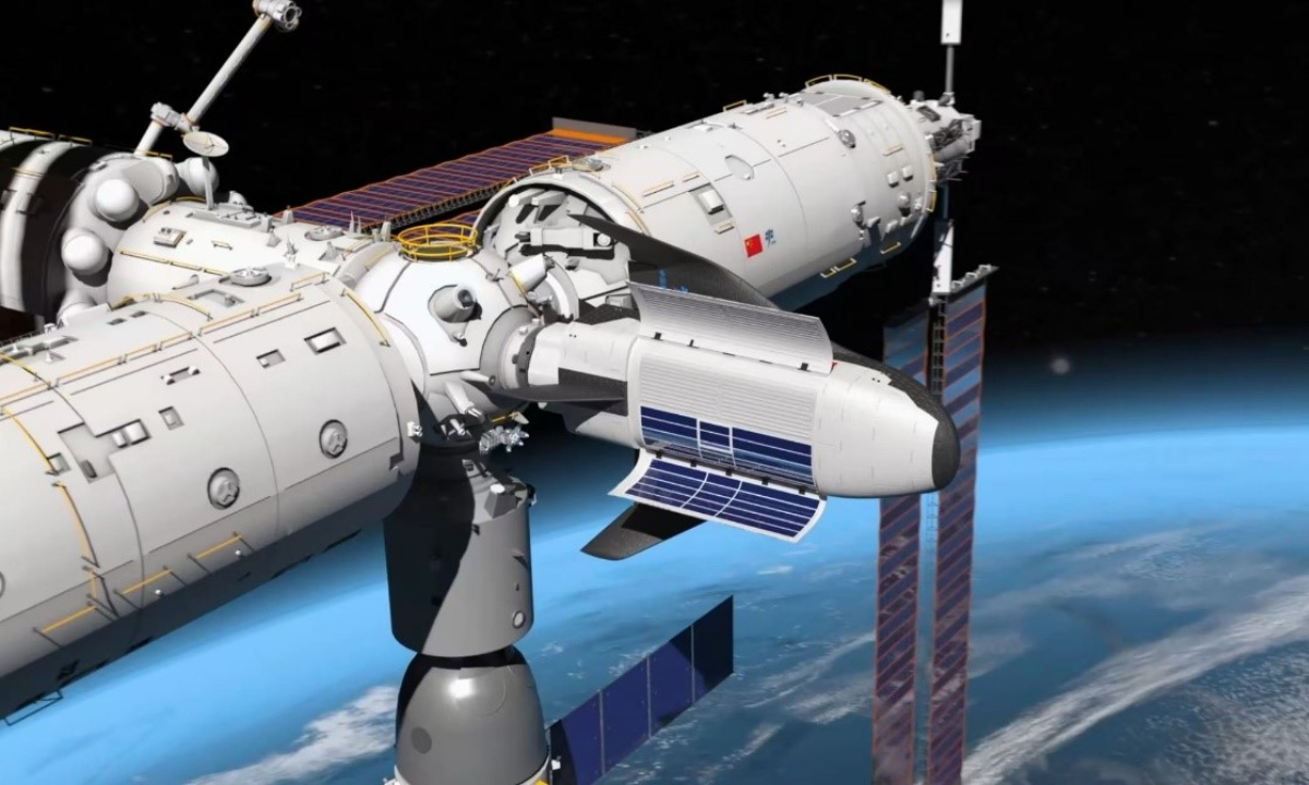 A computer-generated illustration of the Haolong space cargo shuttle Photo: Courtesy of Aviation Industry Corporation of China