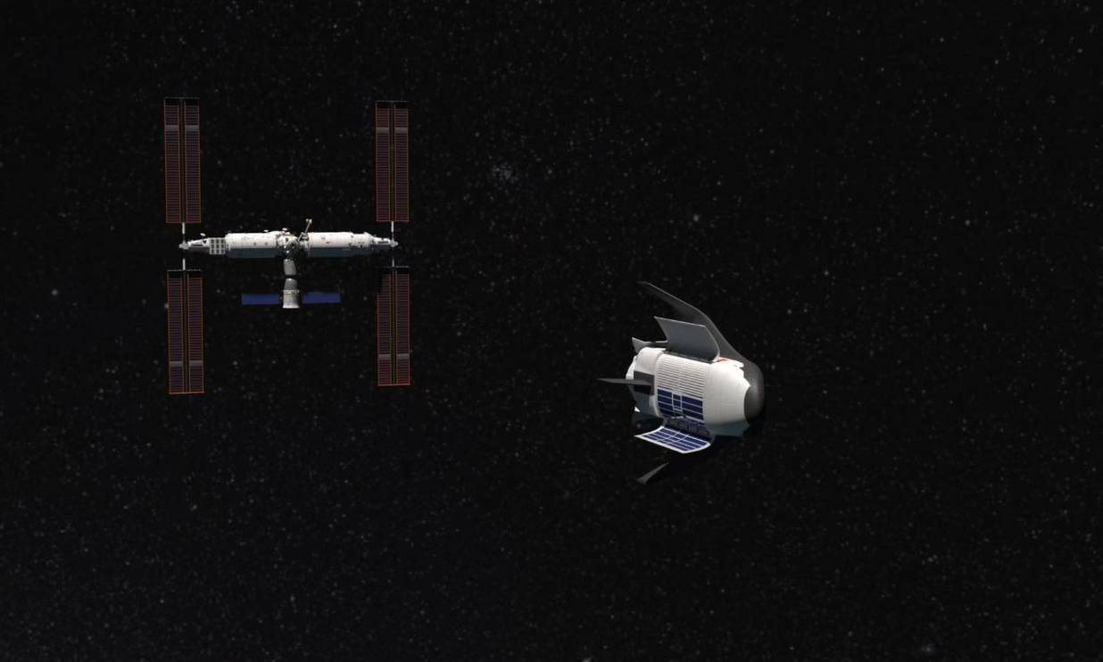 A computer-generated illustration of the Haolong space cargo shuttle Photo: Courtesy of Aviation Industry Corporation of China