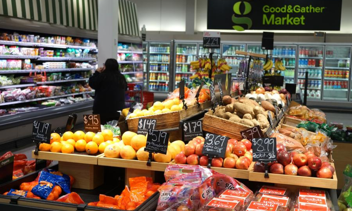 A customer shops at a Target store in Rosemead, Los Angeles County, California, the United States, on March 4, 2025. (Photo by Zeng Hui/Xinhua)