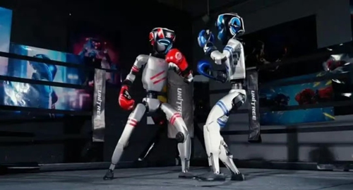 The first-ever humanoid robot fighting tournament  kicks off on May 25, 2025 in Hangzhou, East China's Zhejiang Province. Photo: Courtesy of Unitree Robotics