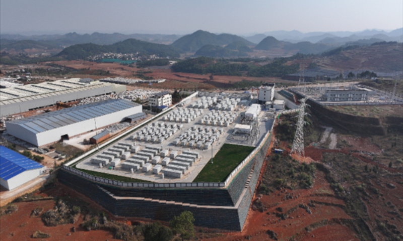 Baochi Energy Storage Station, China's first large-scale lithium-sodium hybrid energy storage station, starts operations in Southwest China's Yunnan Province on May 25, 2025. Photo: CCTV News