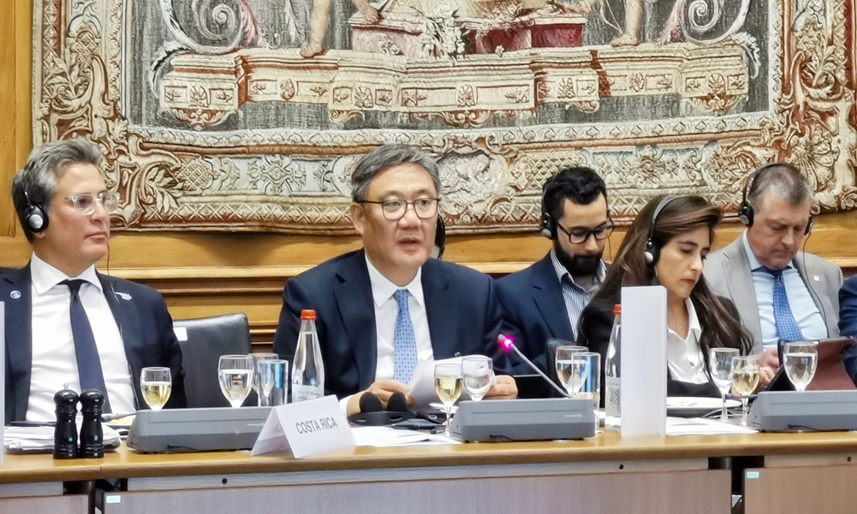 Chinese Commerce Minister Wang Wentao attends the WTO ministerial meeting in Paris on June 3, 2025. Photo: China's Ministry of Commerce's website