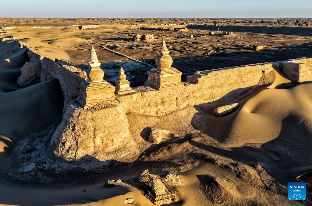 View of Heicheng ruins in Alxa League, China's Inner Mongolia